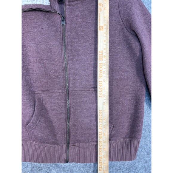Abercrombie & Fitch Softshell Jacket Women's Large Pink Full Zip Sherpa Collar - Picture 5 of 8